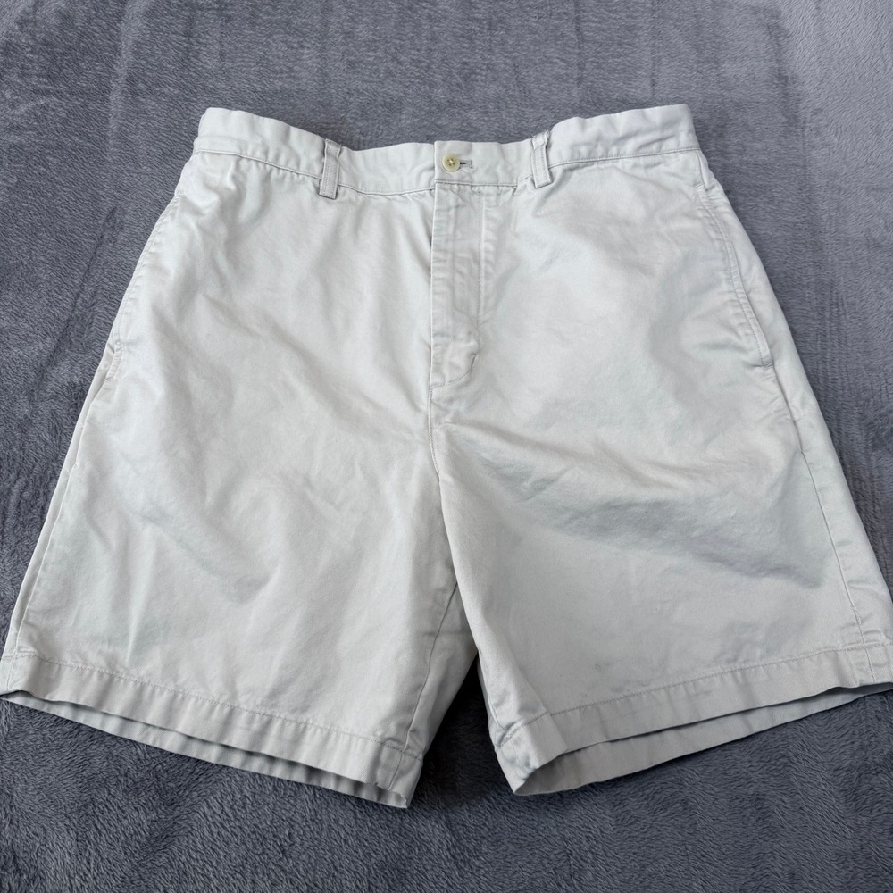 Vineyard Vines Breaker Shorts Mens Size 35 Khaki Tan Cotton Twill